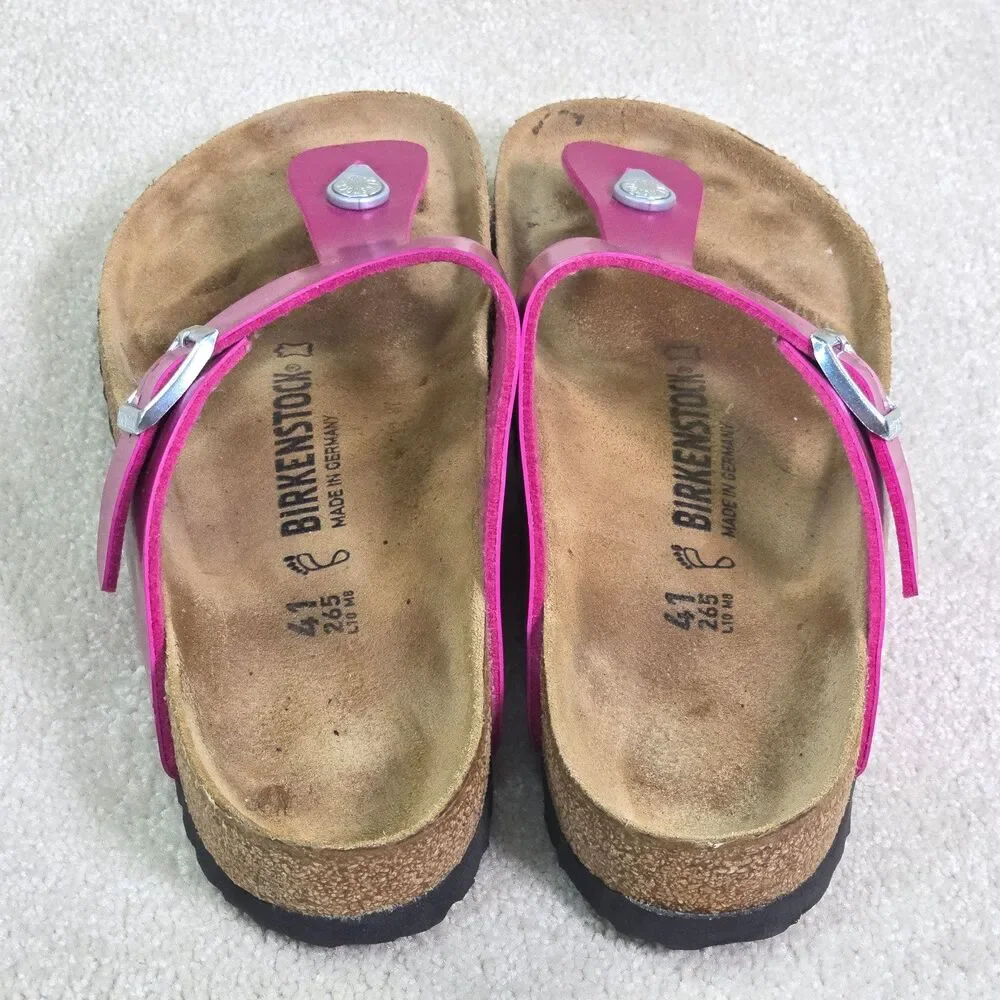 Birkenstock Gizeh Birko Flor Thong Sandals Pink Women's EU 41 L10